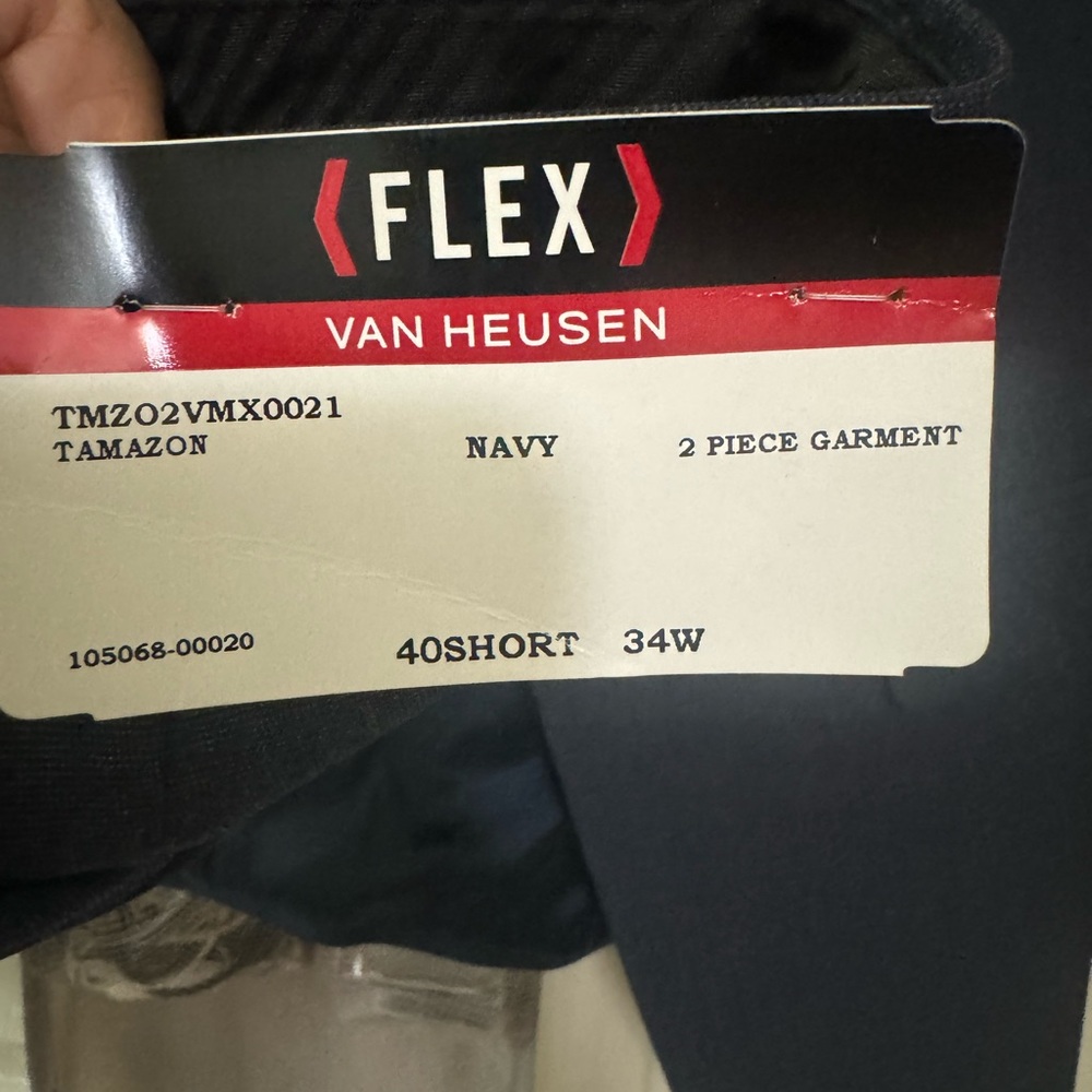 Van Heusen flex slim fit all over stretch wrinkle resistant navy blue